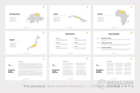 100多页极简商务多用途风格PPT模板 - 顶尖PPT