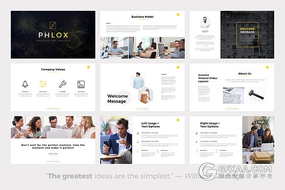 100多页极简商务多用途风格PPT模板 - 顶尖PPT