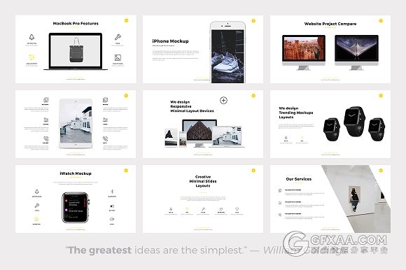 100多页极简商务多用途风格PPT模板 - 顶尖PPT