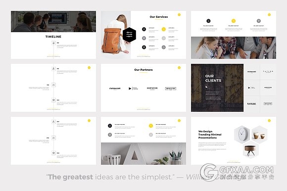 100多页极简商务多用途风格PPT模板 - 顶尖PPT