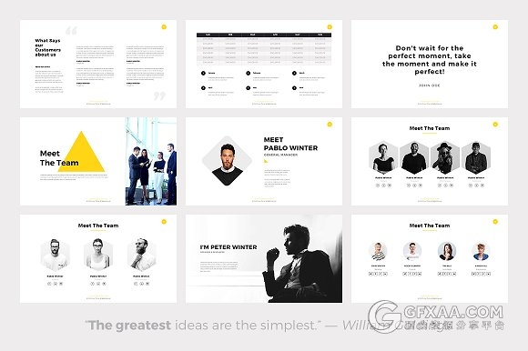 100多页极简商务多用途风格PPT模板 - 顶尖PPT