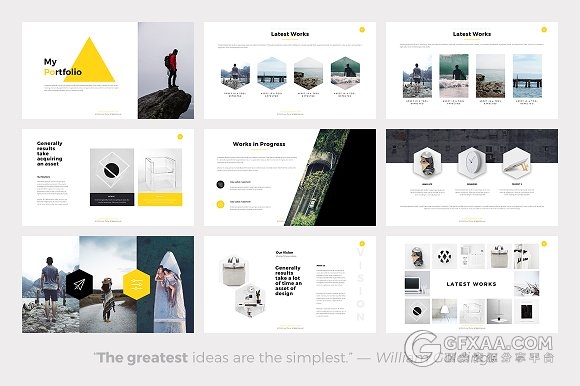 100多页极简商务多用途风格PPT模板 - 顶尖PPT