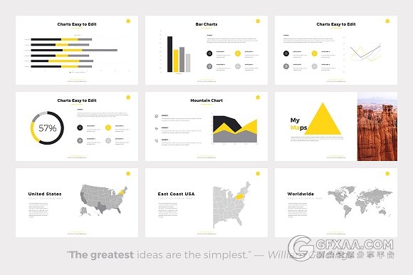 100多页极简商务多用途风格PPT模板 - 顶尖PPT
