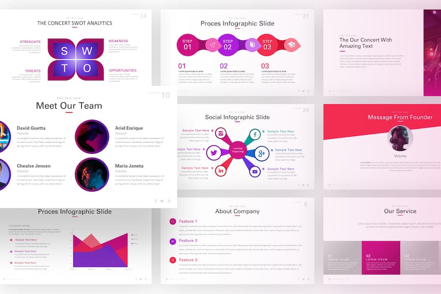 演唱会活动策划营销推广keynote模板 - 顶尖PPT