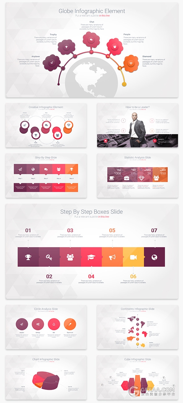 9种配色主题精美高端商务PPT模板 - 顶尖PPT