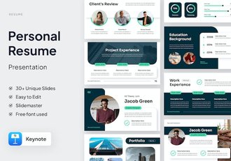 个人简历求职应聘讲述Keynote模板 - 顶尖PPT