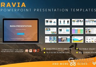 多边形背景简约商务PPT模板 - 顶尖PPT