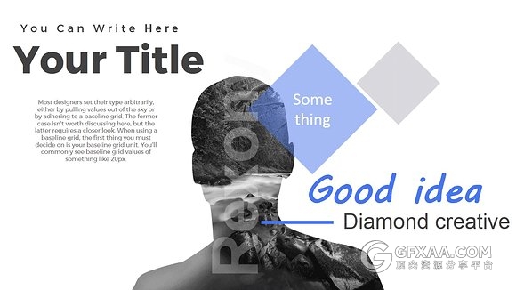 53页扁平化极简艺术风格PPT模板 - 顶尖PPT