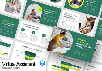 虚拟助理AI人工智能keynote模板 - 顶尖PPT