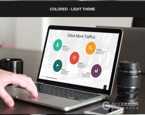 高端欧美商务多图标PPT模板 - 顶尖PPT