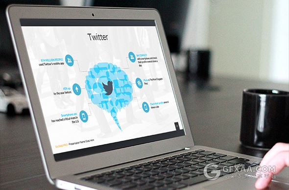 高端欧美商务多图标PPT模板 - 顶尖PPT