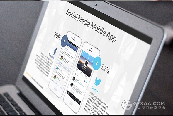 高端欧美商务多图标PPT模板 - 顶尖PPT