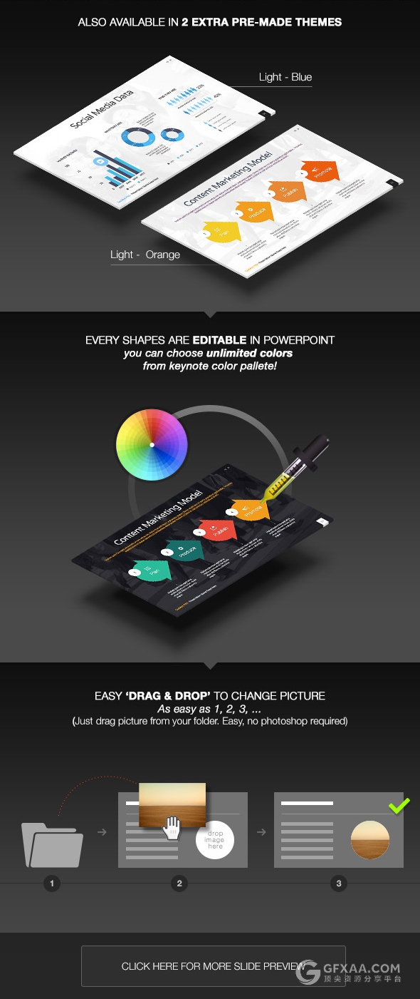 高端欧美商务多图标PPT模板 - 顶尖PPT