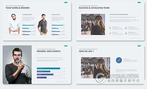 119页公司团队介绍商务通用PPT模板 - 顶尖PPT
