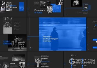 90多页黑色简约风格PPT模板 - 顶尖PPT