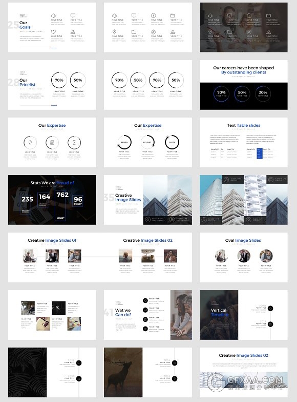 100页杂志艺术风格PPT模板 - 顶尖PPT