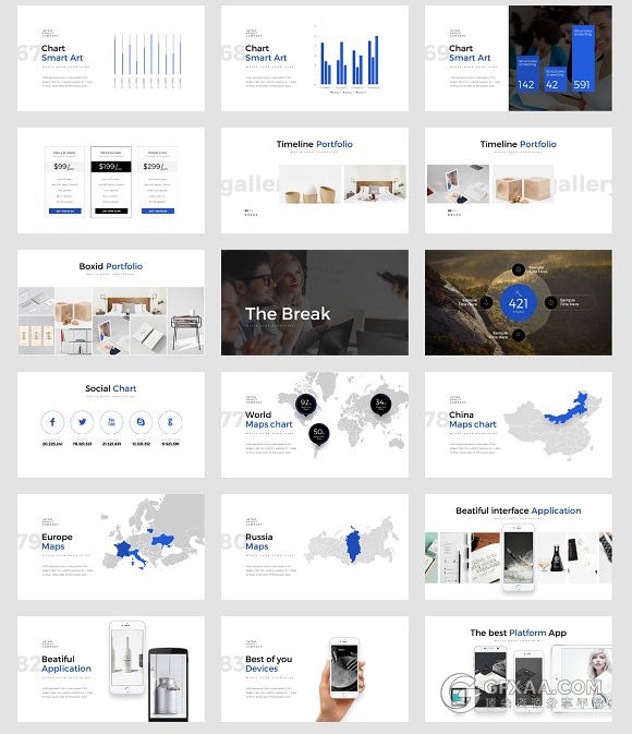 100页杂志艺术风格PPT模板 - 顶尖PPT