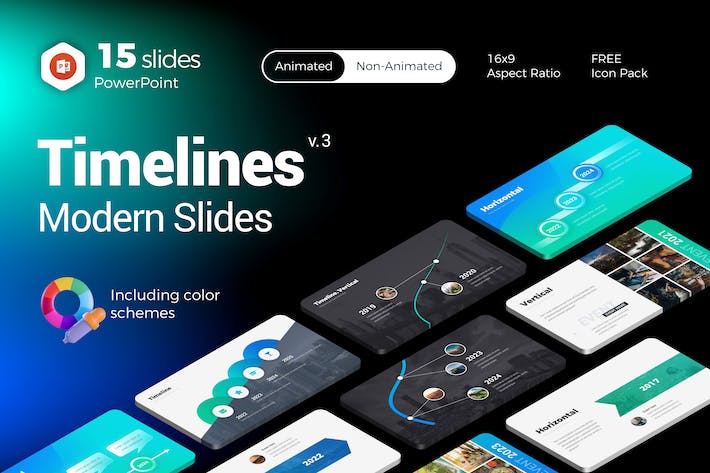 创意时间轴公司发展历程图形PPT模板 - 顶尖PPT