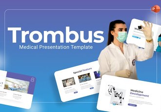 蓝色现代医学公司介绍研究成功汇报PPT模板 - 顶尖PPT