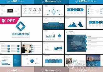 92页欧美商务多种图形图表PPT模板 - 顶尖PPT