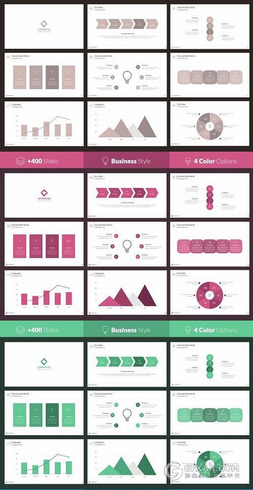 92页欧美商务多种图形图表PPT模板 - 顶尖PPT