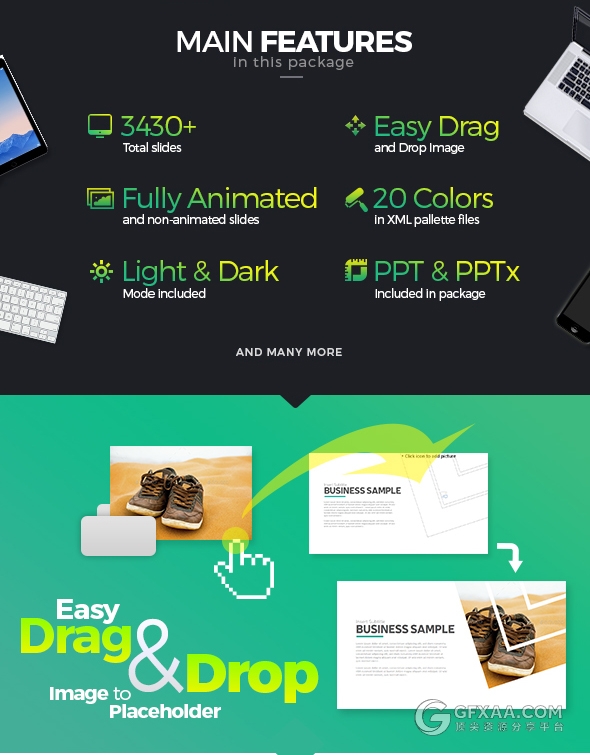 143页高端欧美图形图表商务PPT模板 - 顶尖PPT