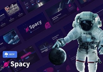 天文学空间站航天科技keynote模板 - 顶尖PPT