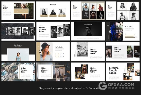 120页极简杂志风格keynote模板 - 顶尖PPT