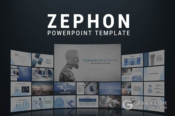 文艺唯美水墨水彩背景PPT模板 - 顶尖PPT