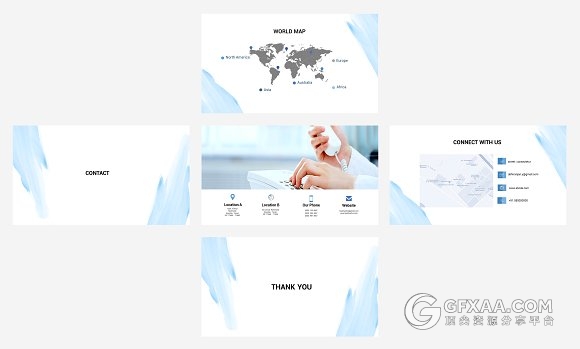 文艺唯美水墨水彩背景PPT模板 - 顶尖PPT