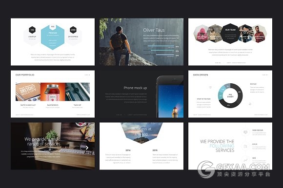 70页极简文艺风格keynote+PPT模板 - 顶尖PPT
