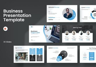 商业项目合作业务推广展示国外PPT模板 - 顶尖PPT