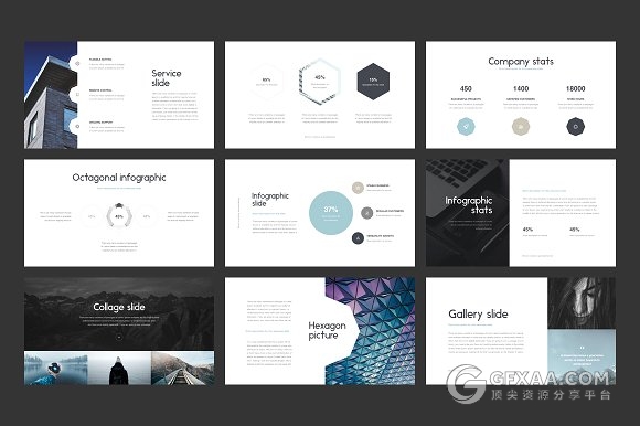 125页极简文艺风格PPT+keynote模板 - 顶尖PPT