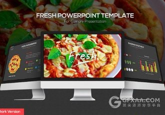 西式餐饮美食介绍分析PPT模板 - 顶尖PPT