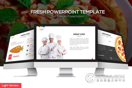 西式餐饮美食介绍分析PPT模板 - 顶尖PPT