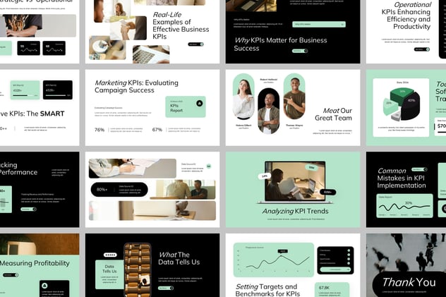 业务关键指标KPI监测PPT模板 - 顶尖PPT