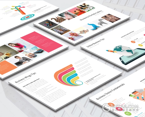 96页扁平化商务高端PPT通用模板 - 顶尖PPT