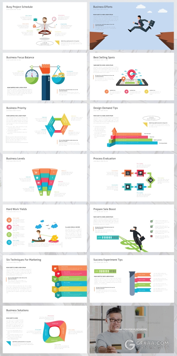 96页扁平化商务高端PPT通用模板 - 顶尖PPT