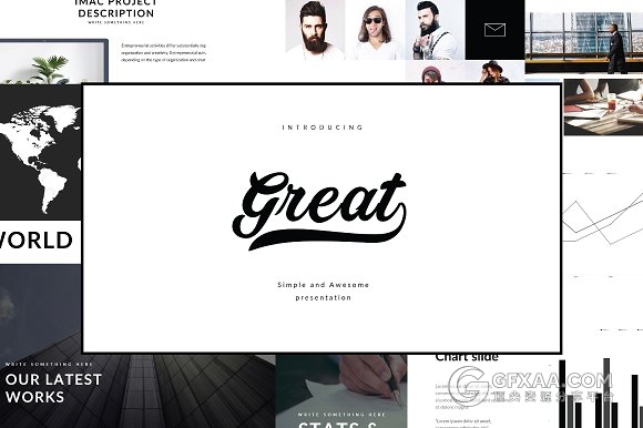 95页极简商务数据报告统计keynote模板 - 顶尖PPT