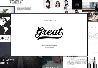 95页极简商务数据报告统计keynote模板 - 顶尖PPT