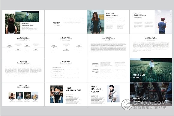 95页极简商务数据报告统计keynote模板 - 顶尖PPT