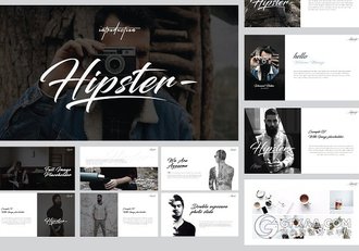 115页摄影展示极简艺术风格PPT模板 - 顶尖PPT