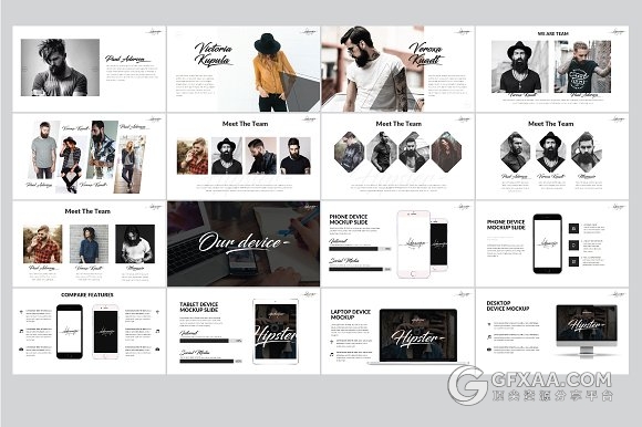 115页摄影展示极简艺术风格PPT模板 - 顶尖PPT