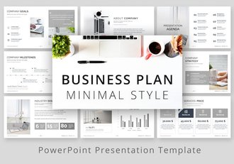 极简风格室内设计商业计划书PPT模板 - 顶尖PPT
