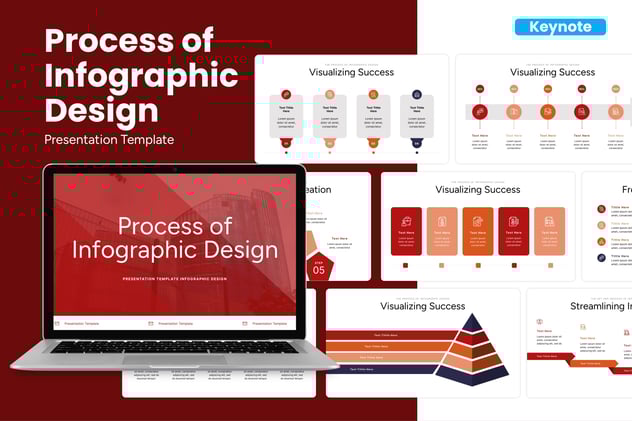 信息图设计过程流程Keynote模板 - 顶尖PPT