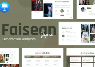 极简风格复古服装穿搭摄影展示keynote模板 - 顶尖PPT