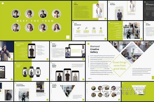 扁平化企业团队介绍keynote模板 - 顶尖PPT