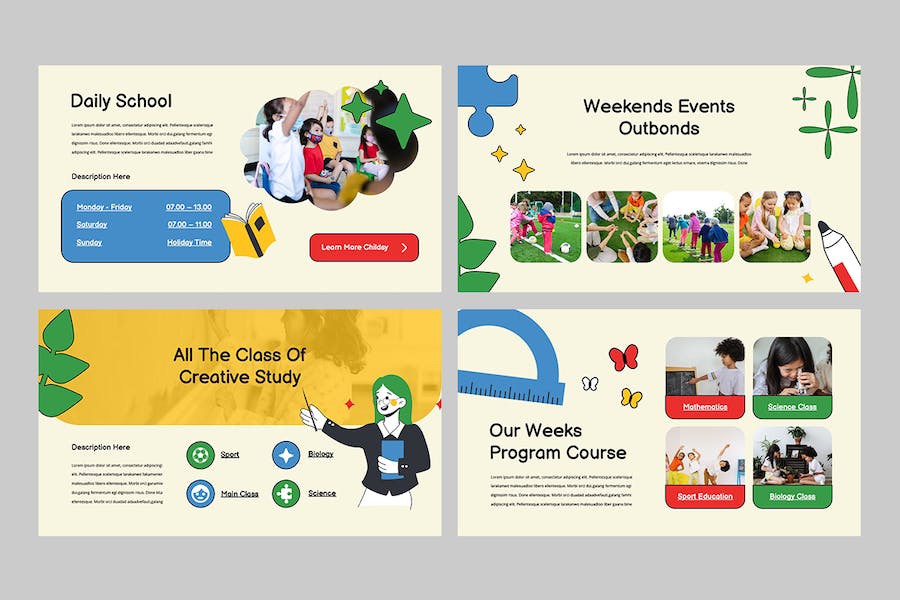 儿童教育主题展示Keynote模板 - 顶尖PPT