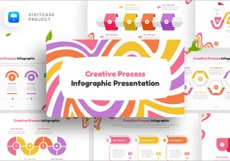 彩色创意流程信息图形keynote模板 - 顶尖PPT