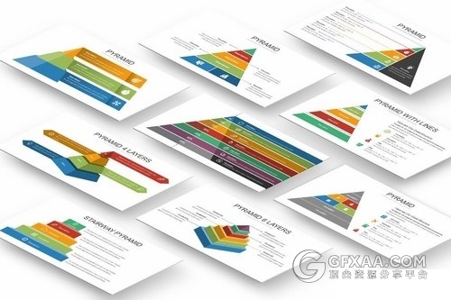 20页金字塔数据图表PPT模板 - 顶尖PPT